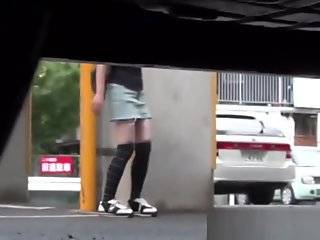Asian lady pees herself